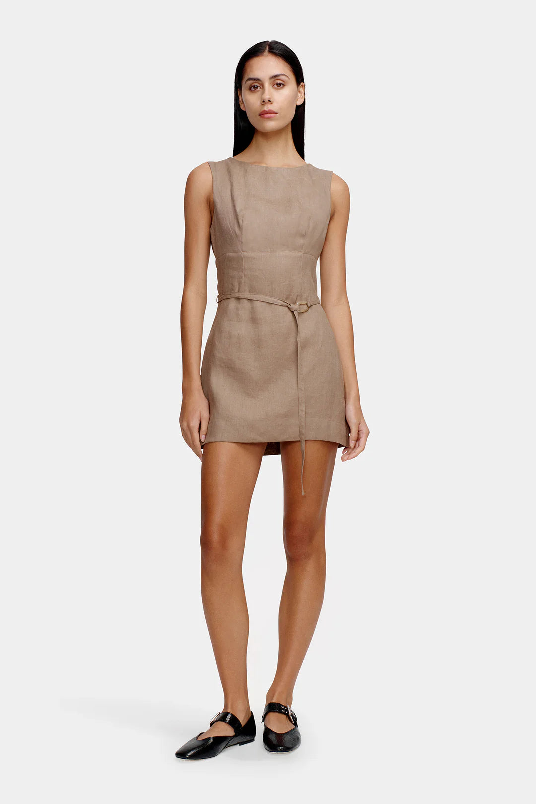 Bethanny Mini Dress - Porcini Classic Shift Mini Dress