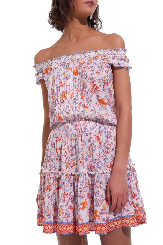 Alba Mini Dress in Blue Sweet Trendy Mini Dress with Belt