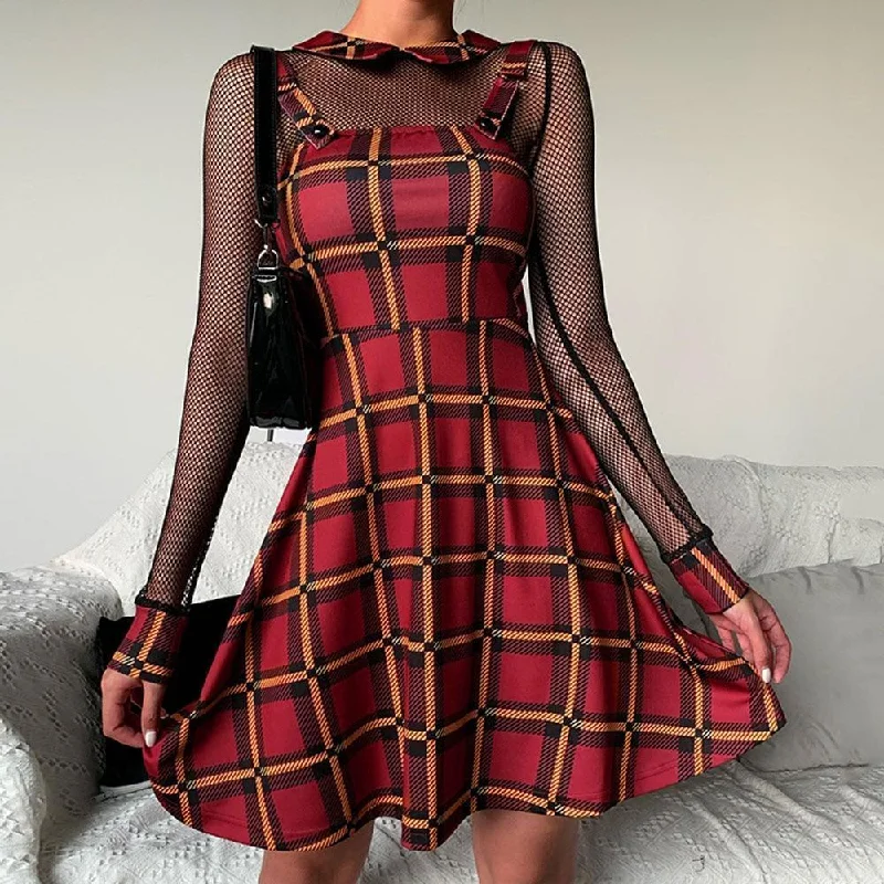 Red Mini Dress Spaghetti Straps Trendy Wraparound Mini Dress