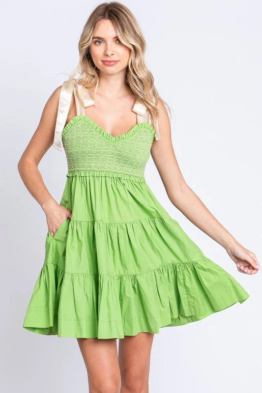 Sweetheart Babydoll Mini Dress Chic Puff Sleeve Mini Dress