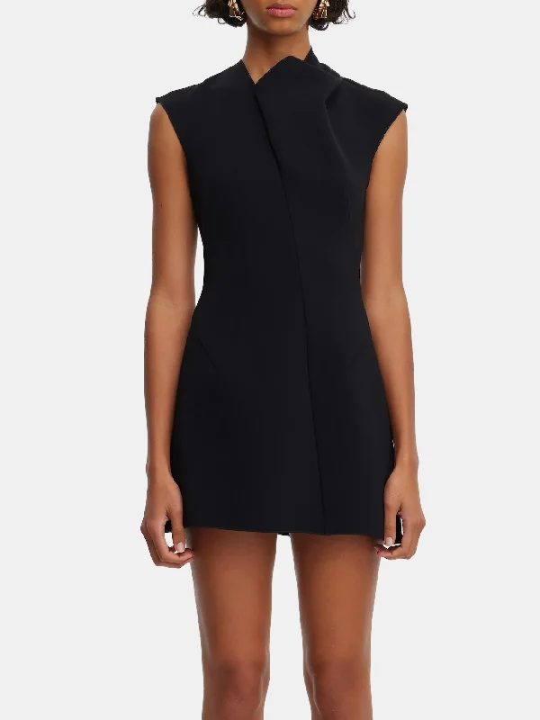 Warfield Mini Dress Trendy Crossover Mini Dress