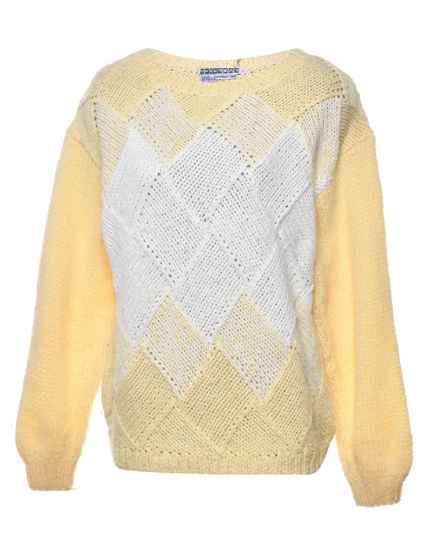 Hand Knitted Jumper - M Elegant Classic Vintage