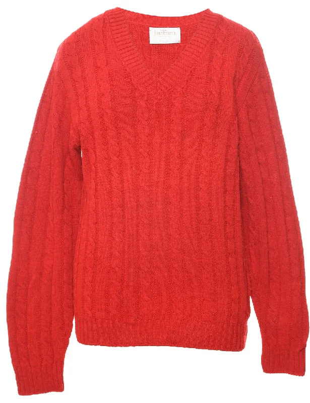 Jantzen Cable Knit Jumper - L Stretchy Elastic Breathable