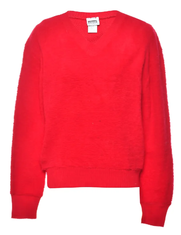 Red Jumper - L Spandex Rayon Corduroy