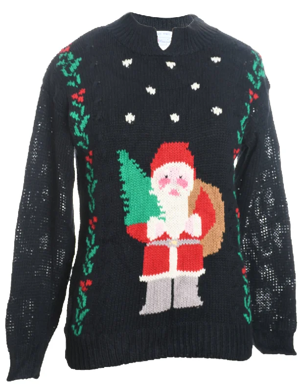 Santa Claus Christmas Jumper - S Machine Wash Dry Clean Hand Wash