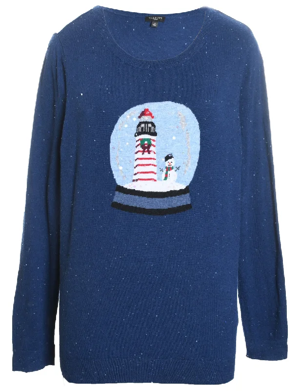 Snowman Christmas Jumper - XL Casual Formal Business