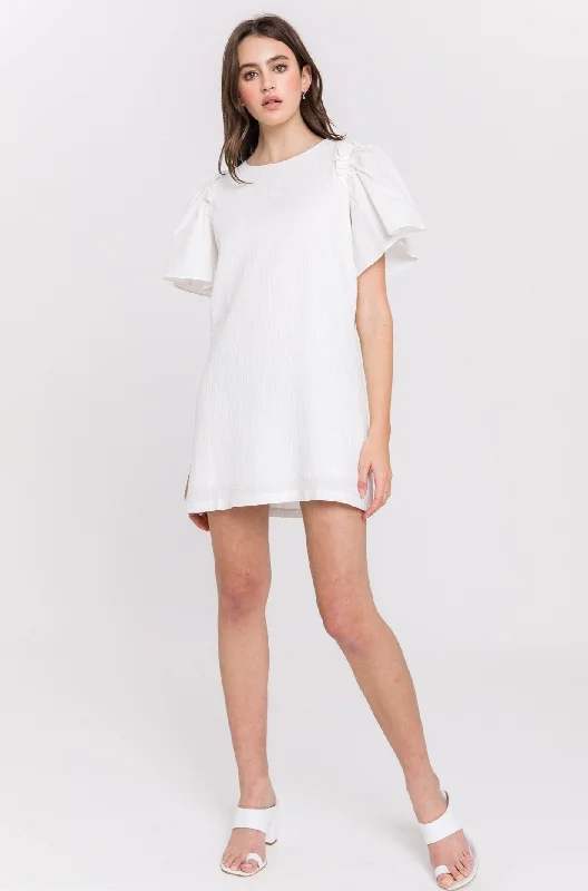 English Factory - Woven Mixed Flare Sleeves Dress