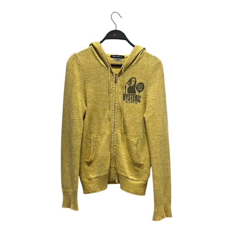 HYSTERIC GLAMOUR/Zip Up Hoodie/OS/Cotton/YEL/ Hoodie Sweatshirt Pullover