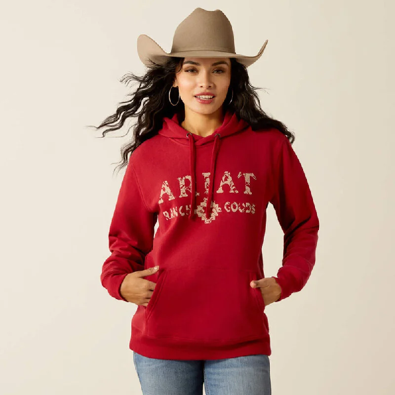 Ariat 10052410 Women's Ranch Goods Hoodie Sweatshirt Hoodie with Cuffed Sleeves Snug Secure