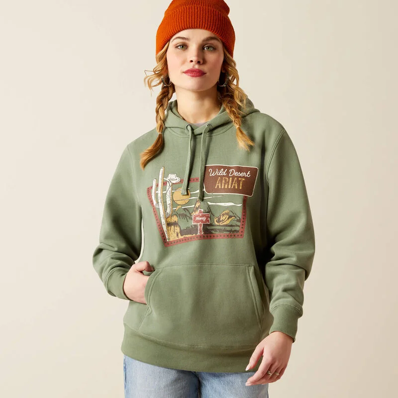 Ariat Women's Route 66 Sea Spray Hoodie 10053959 Hoodie with Camouflage Military Edgy