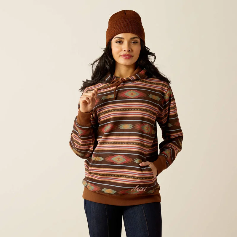 Ariat Women's Soft Silt Serape Print Skyline Hoodie 10053957 Hoodie with Tied Waist Feminine Flattering