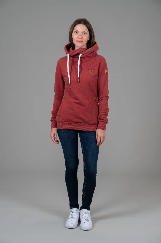 Artemis Rustic Red Hoodie Hoodie with Mesh Breathable Sporty