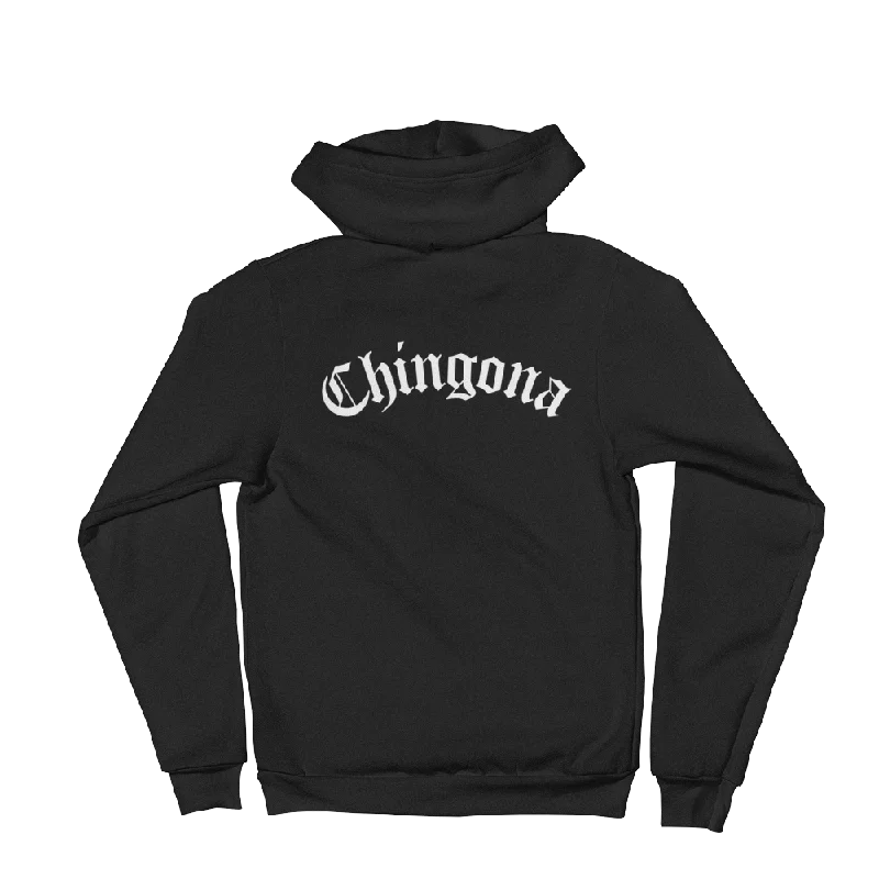 Chingona Zip Hoodie Hoodie with Color Block Contrast Stylish