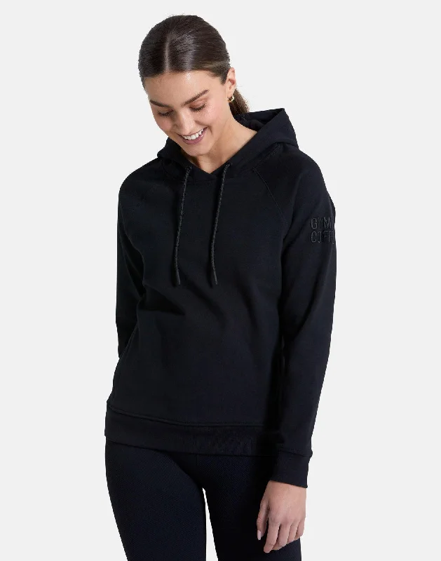 Chill Hoodie in Black Hoodie with Drop Shoulder Relaxed Streetwear