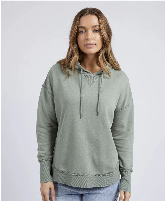 FOXWOOD SIGRID HOODY SAGE GREEN Hoodie with Cuffed Sleeves Snug Secure