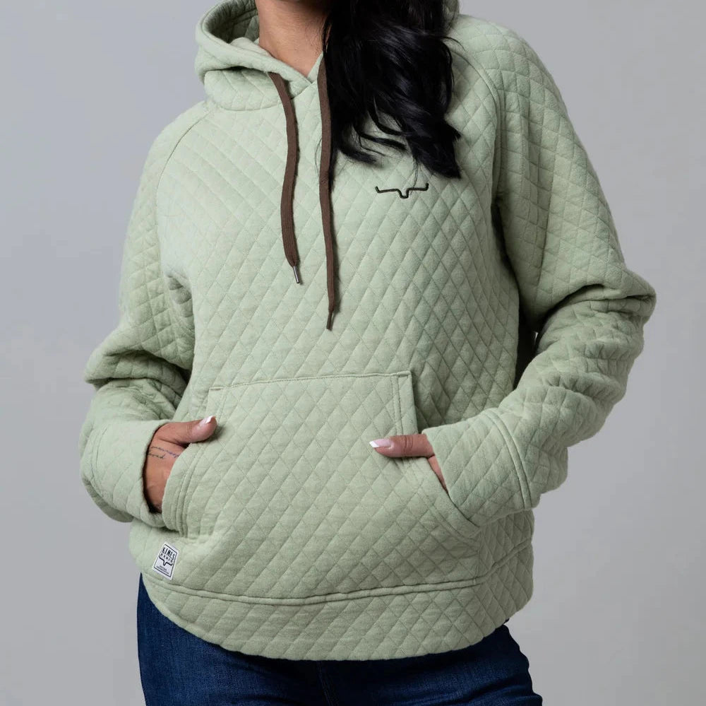 Kimes Ranch Women's Angel Fire Hoodie in Sage Hoodie with Mesh Breathable Sporty