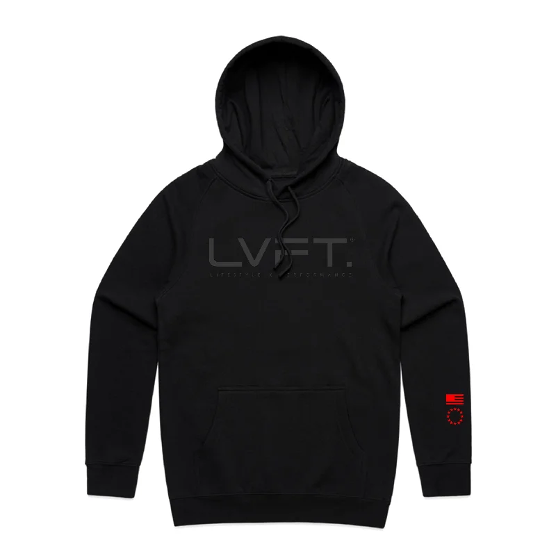 Lifestyle Hoodie v2 - Blackout Hoodie with Ribbed Neckline Snug Warm