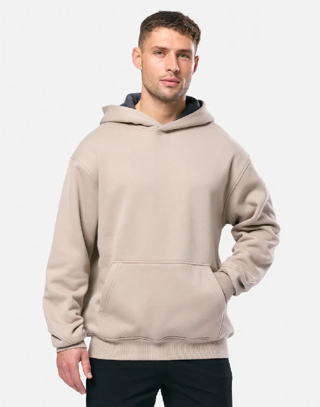 Sierra Hoodie in Rich Taupe Hoodie with Color Block Contrast Stylish