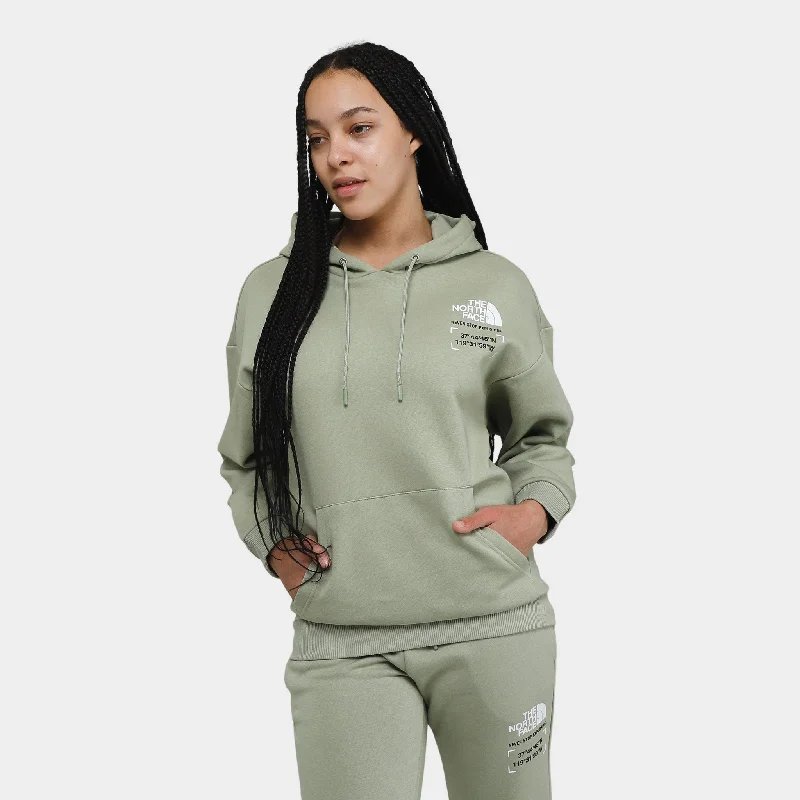 The North Face Women's Seven Summit Coordinates Pullover Hoodie / Tea Green Hoodie with Elastic Cuffs Stretchable Comfortable