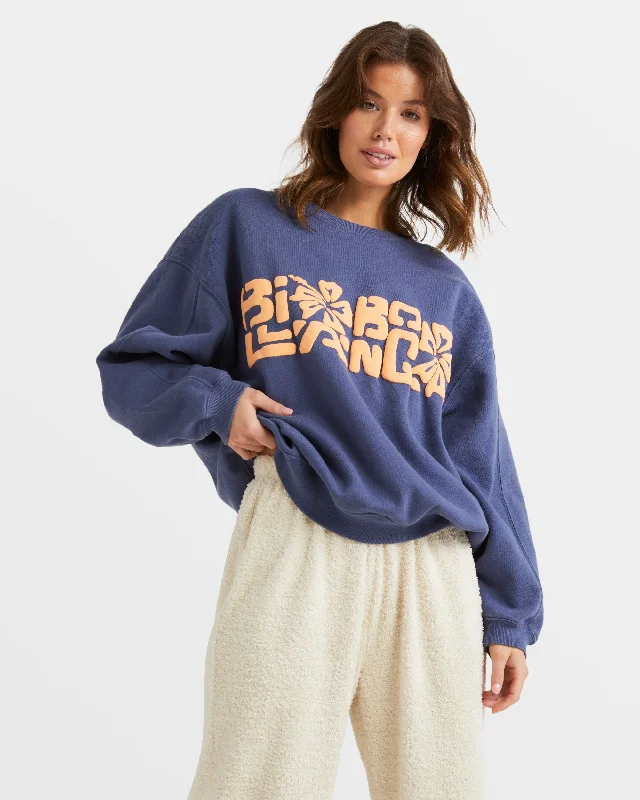 Tiki Vibes Kendall Sweatshirt - Blue Surf Hoodie Sweatshirt Pullover