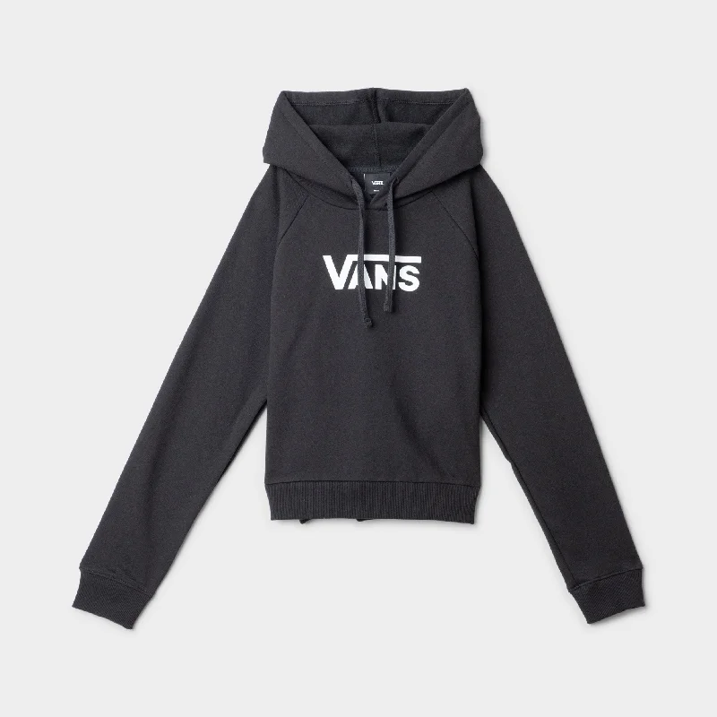 Vans Women's Flying V Boxy Pullover Hoodie / Black Hoodie with Toggle Buttons Decorative Unique