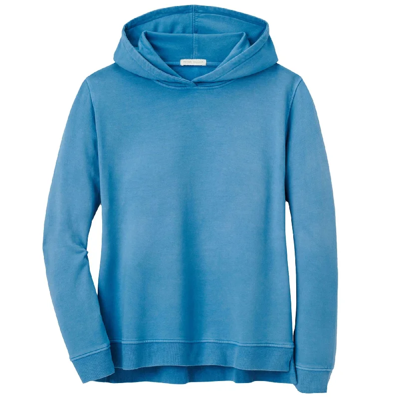 Womens Lava Washed Relaxed Hoodie Blue Surf - SS23 Hoodie with Hood Adjustable Protection