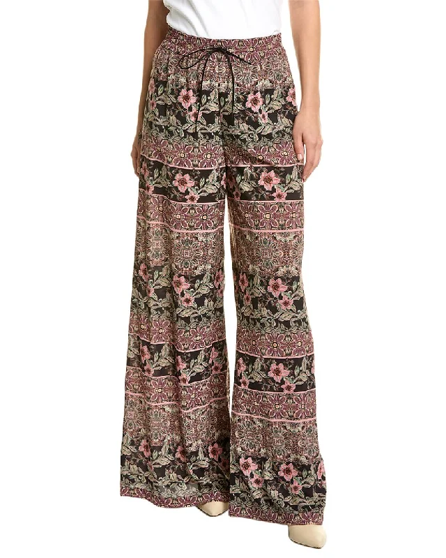 Alice + Olivia Kenley Palazzo Pant Casual Plaid Pants