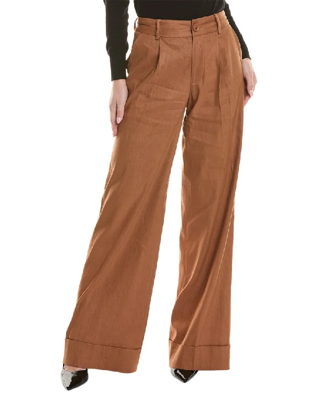 Alice + Olivia Tomasa Linen-Blend Pant Soft Sweatpants Style