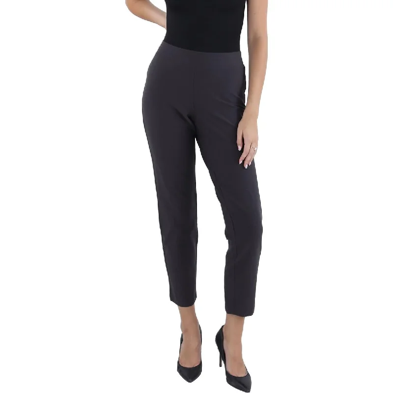 Womens Mid-Rise Work Wear Ankle Pants Elegant High-Waist Pants