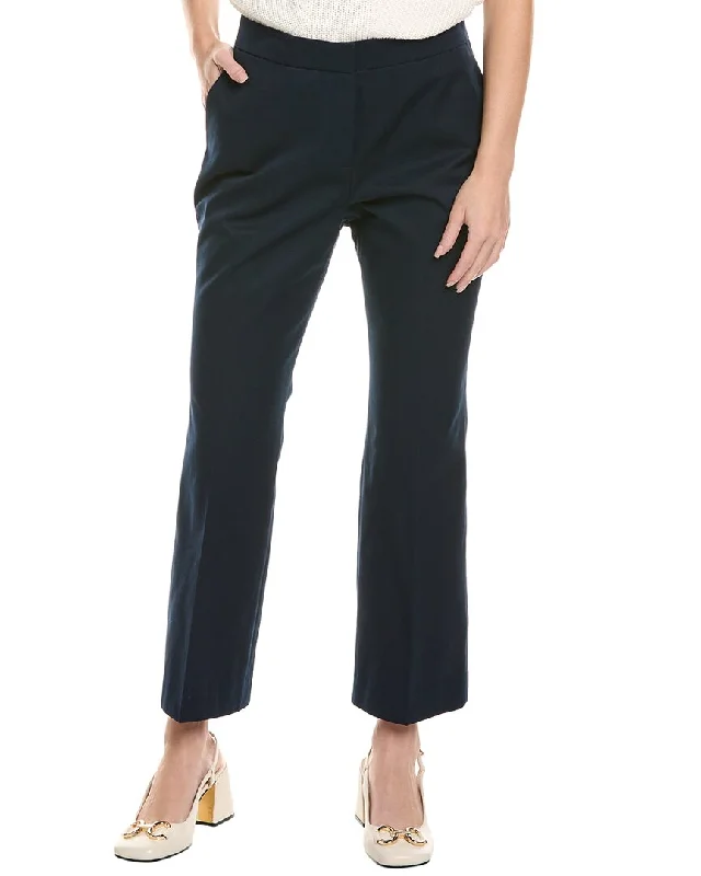 Lafayette 148 New York Gates Flared Ankle Pant Comfortable Wide-Leg Pants