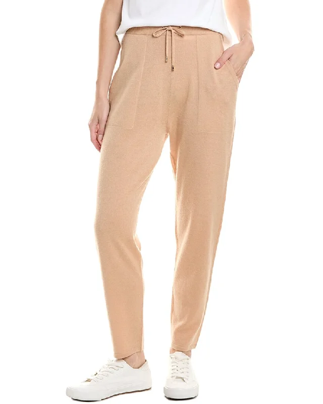 St. John Wool-Blend Pant Stylish Elastic Waist Pants