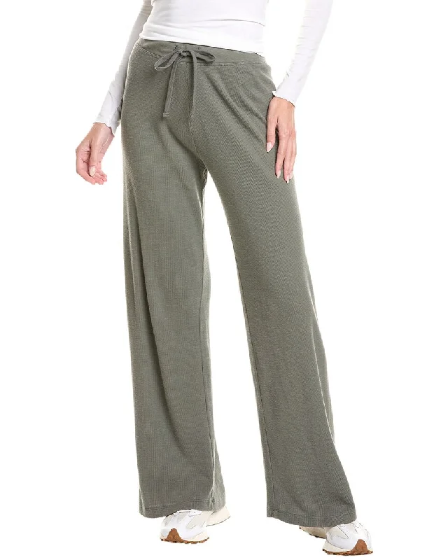 James Perse Thermal Wide Leg Lounge Pant Classic Straight Pants