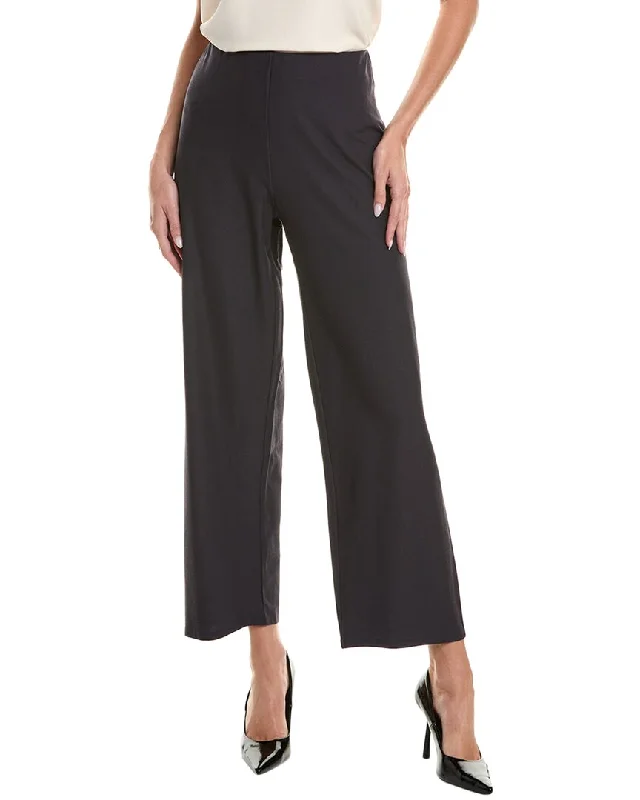 Eileen Fisher High-Waist Straight Ankle Pant Relaxed Linen Pants