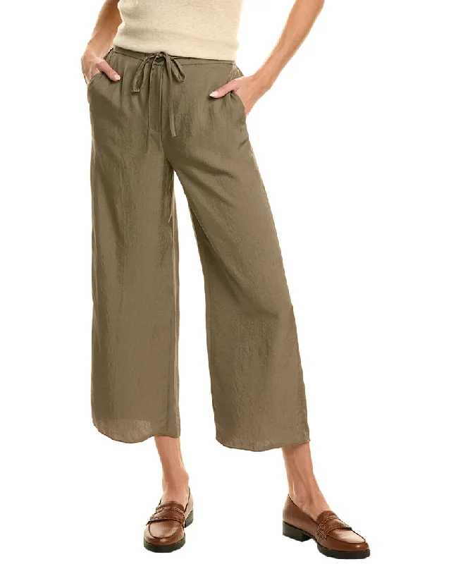 Theory Wide Crop Pant Classic Straight-Leg Pants