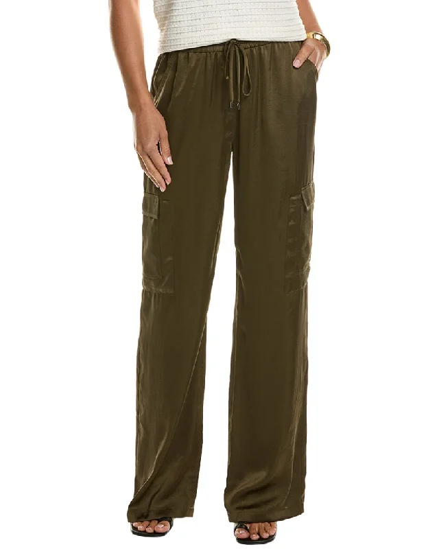 Elie Tahari Relaxed Satin Cargo Pant Modern Skinny Pants