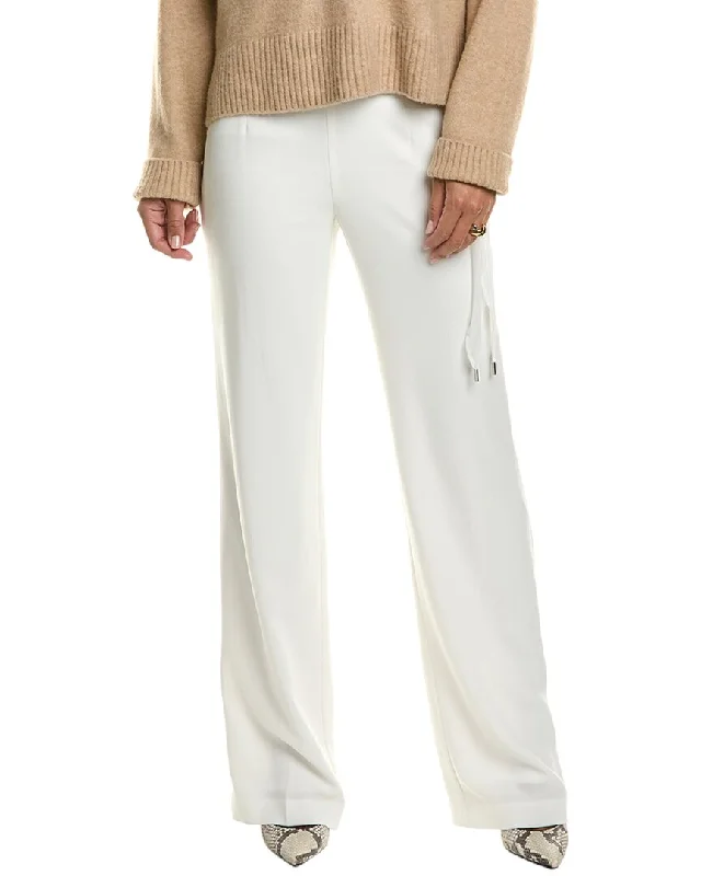 Elie Tahari Crepe Side Tie Pant Elegant Palazzo Trousers