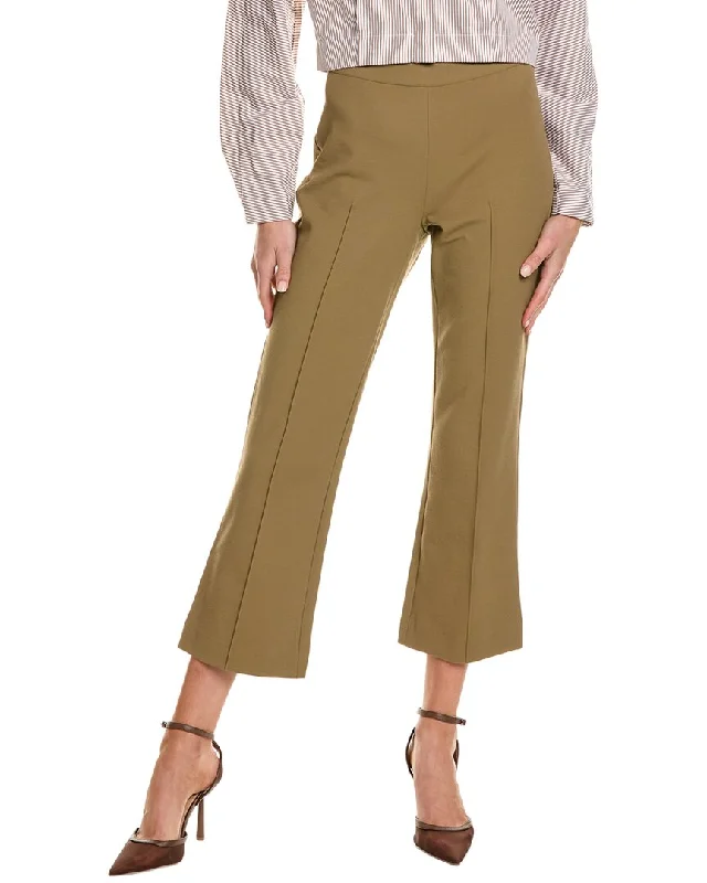 Vince Mid Rise Pintuck Crop Flare Pant Classic Chino Pants