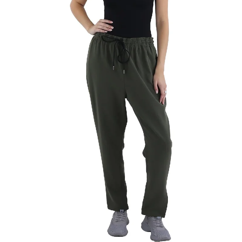 Womens Slit Pull On Ankle Pants Casual Yoga Pants