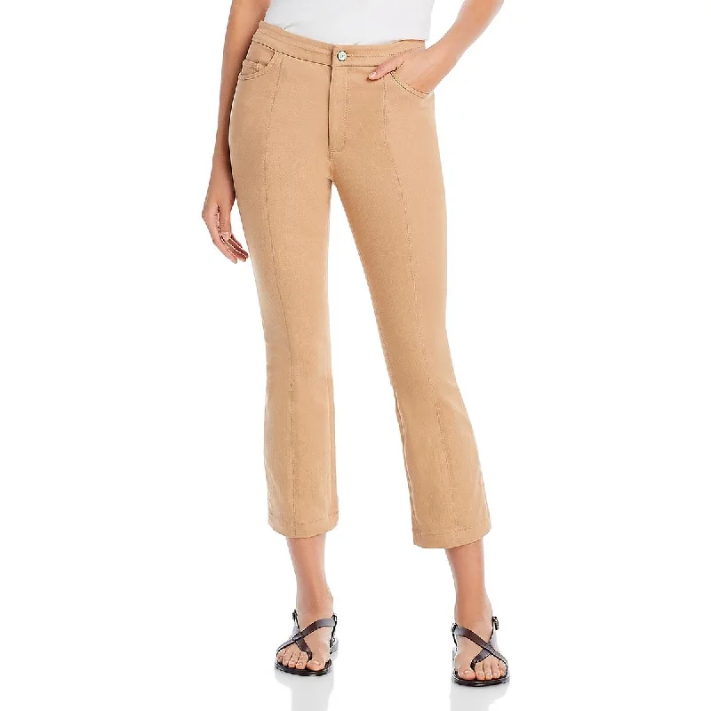 Dennis Womens Denim Seamed Ankle Pants Comfortable Denim Trousers