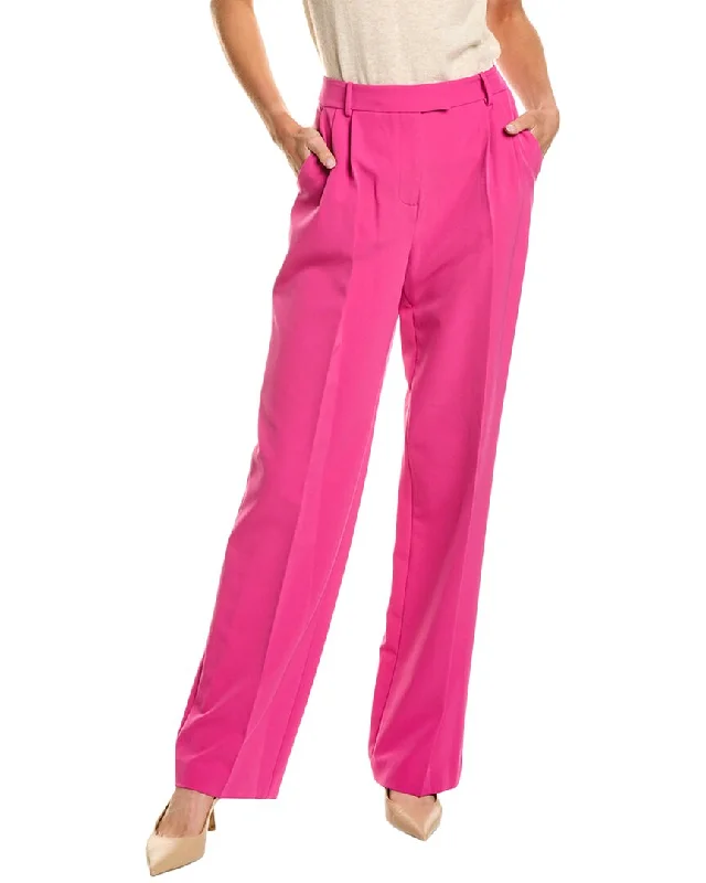 Bcbgmaxazria Pleated Straight Leg Pant Casual Yoga Pants