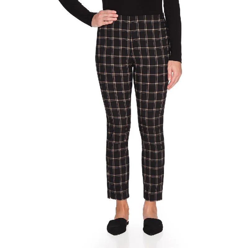 Womens Plaid Ankle Ankle Pants Modern Stretch Trousers