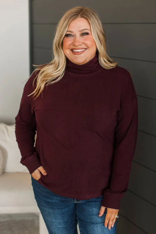 Crazy For Love Knit Sweater- Maroon Beaded Sweater Sequined Faux Fur