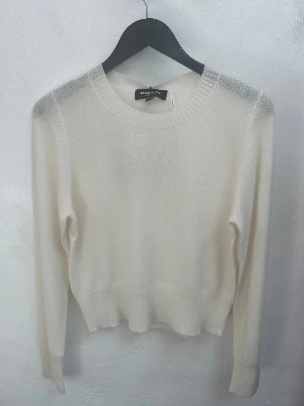 Cream Organic Cashmere Sweater Zippered Front Buttoned Front Snap Front