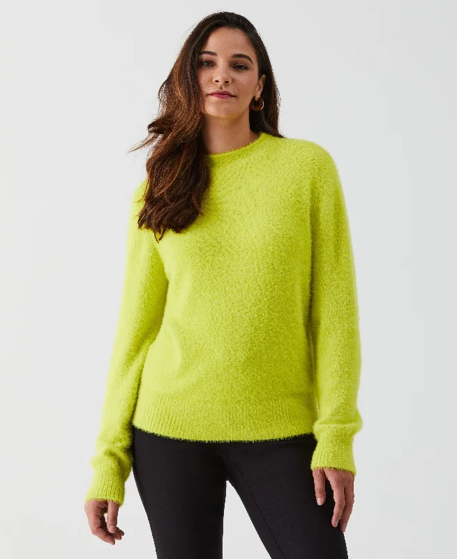 Faux Hair Mock Neck Sweater Nylon Fabric Polyester Fabric Spandex Fabric