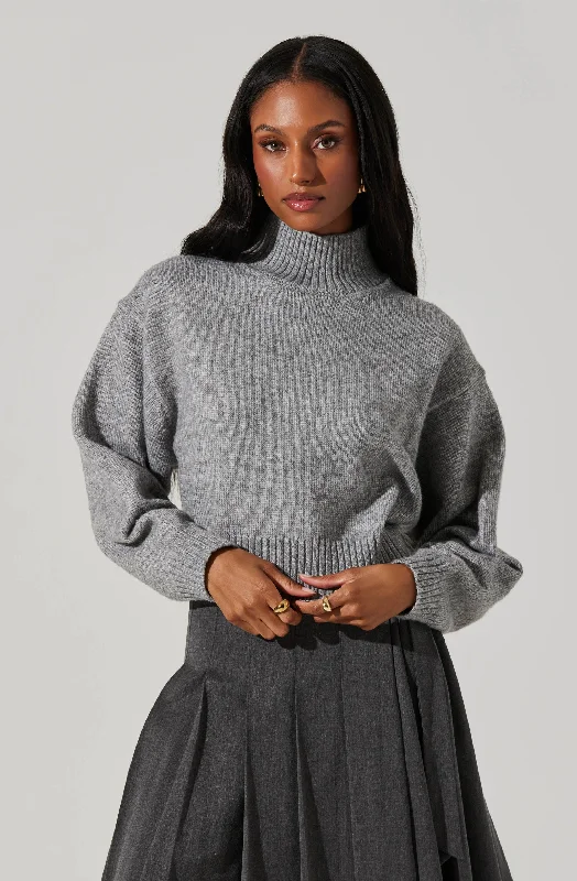 Fiala Mock Neck Sweater Knit Fabric Woven Fabric Fleece Fabric