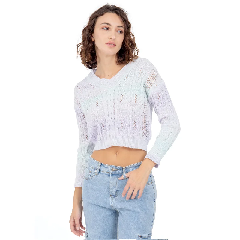 SWEATER CROPPED TEJIDO HIPPIE STYLE CUELLO EN V PARA MUJER FOREVER 21 Neon Metallic Matte SWEATER CROPPED TEJIDO HIPPIE STYLE CUELLO EN V PARA MUJER FOREVER 21 Neon Metallic Matte