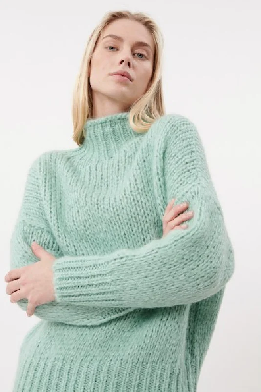 FRNCH Noah Sweater Notch Collar Peter Pan Collar Cowl Neck