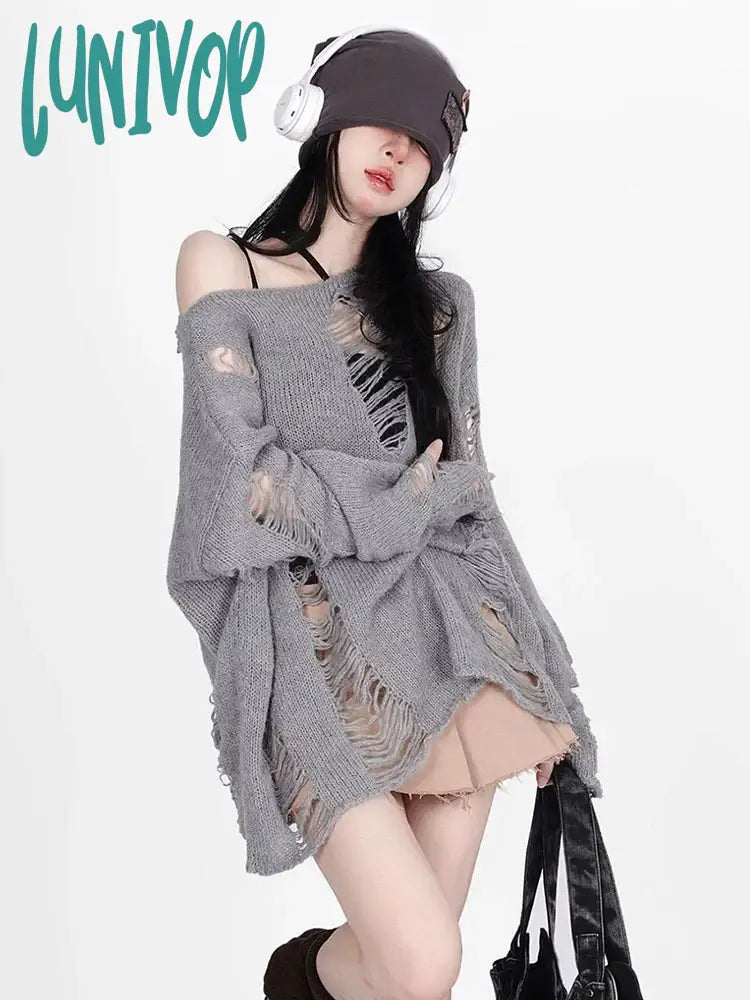 Lunivop Hip Hop Hole Sweater Women Streetwear Hollow Out Y2K Jumpers American Retro Long Sleeve Lazy Wind Loose Harajuku Lady Tops High Neck Crew Neck V-Neck Lunivop Hip Hop Hole Sweater Women Streetwear Hollow Out Y2K Jumpers American Retro Long Sleeve Lazy Wind Loose Harajuku Lady Tops High Neck Crew Neck V-Neck