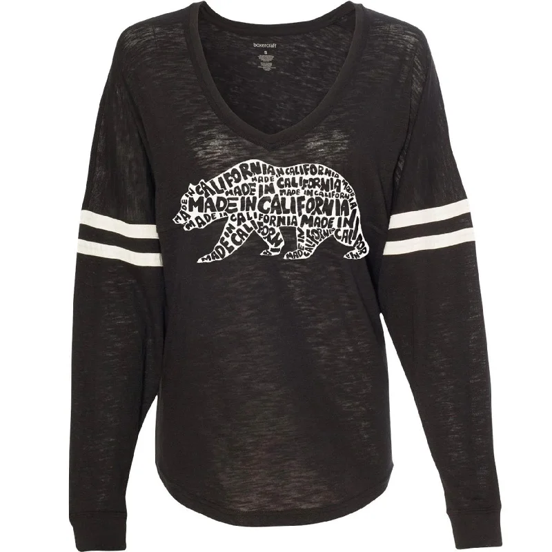 Made In California Bear Varsity Sweater Machine Wash Dry Clean Hand Wash