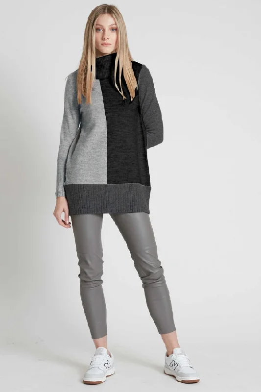 Point Zero Colour Block Sweater Sweater Knitwear Pullover